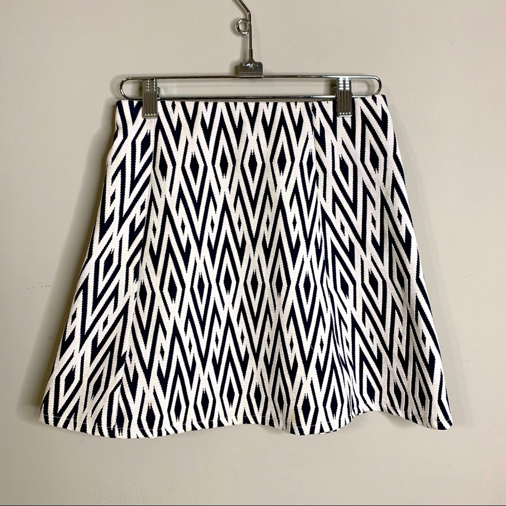 Zara Trafaluc Chevron Print Mini Skirt